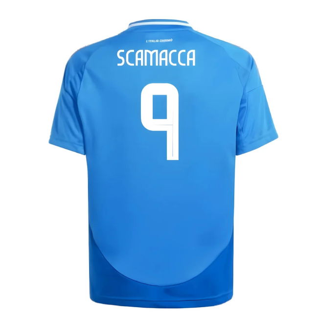 2024-2025 Italy Home Shirt (Kids) (Scamacca 9) Worldcup