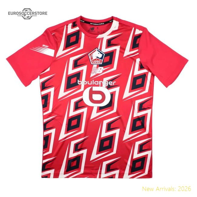 Official Premium 2023-2024 Lille Losc Pre-Game Jersey (Home)
