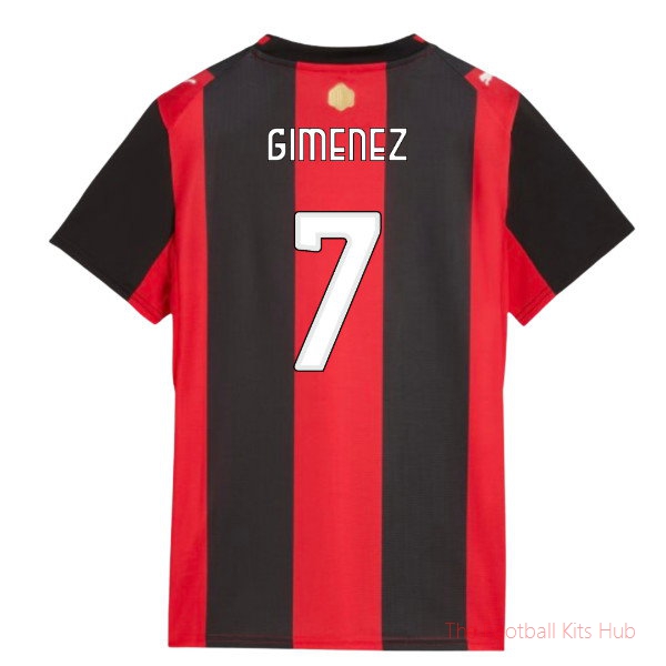 2026-2027 AC Milan Home Shirt Gimenez #7 Match Jersey - Team Kit