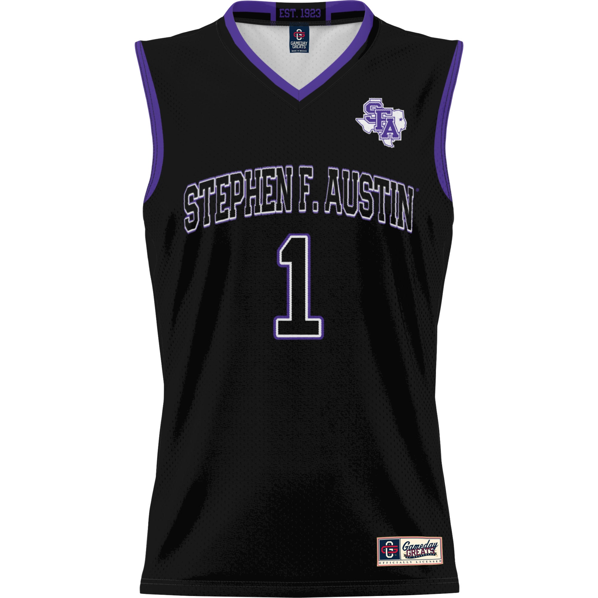 [DDG] Stephen F #1 Austin Lumberjacks GameDay Greats Youth #1 Basketball Jersey - Black