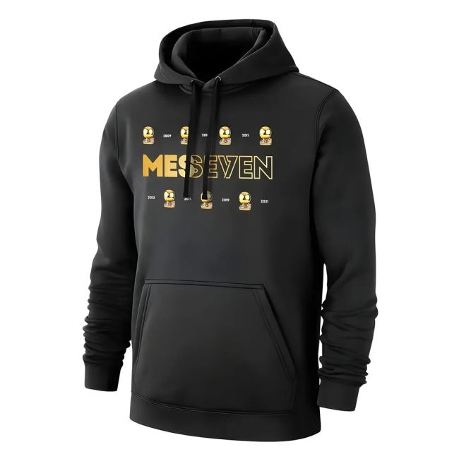Lionel Messi MESSEVEN footer with hood, black