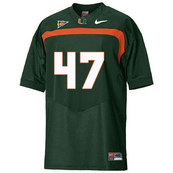 Men Miami Hurricanes Green Men #47 Miami Vice Jersey - Durable