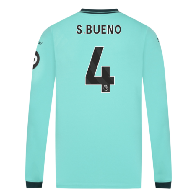 2025-2026 Wolves Long Sleeve Away Shirt (S.Bueno 4) | Sale Price
