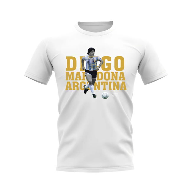 Diego Maradona Argentina Player Tee (White)