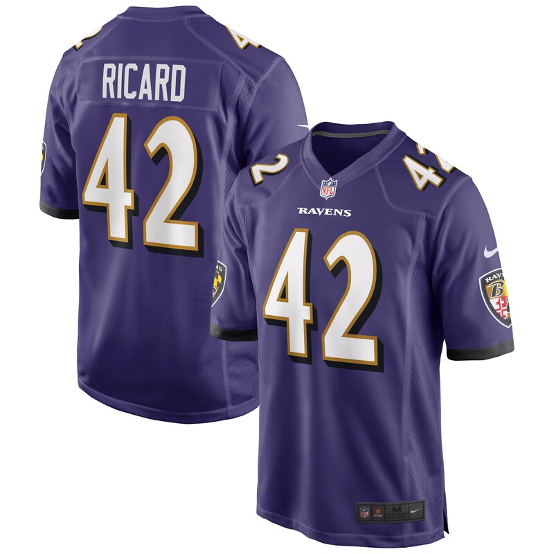 None Patrick Ricard BAL Ravens Retro Premium Material Jersey