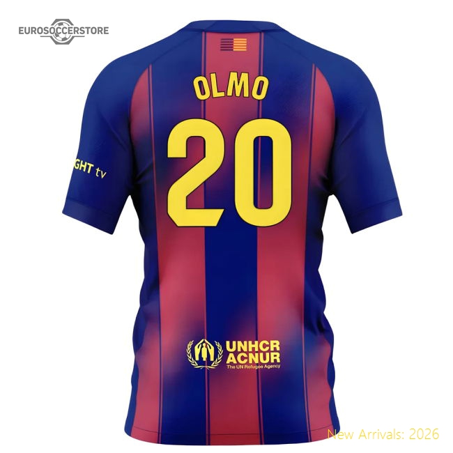 2025-2026 Blaugrana First Jersey (kids) (olmo 20) - Great Value