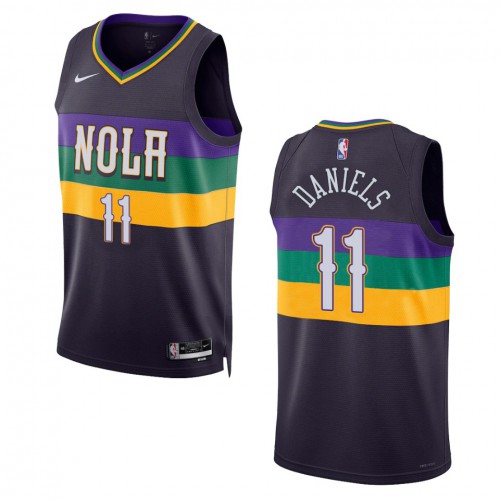 Purple Nike Orleans Pelicans #11 Pelicans Jersey - Durable Fabric