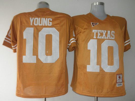 Men's UT Longhorns #10 Vince Young Orange 2024 premium high quality