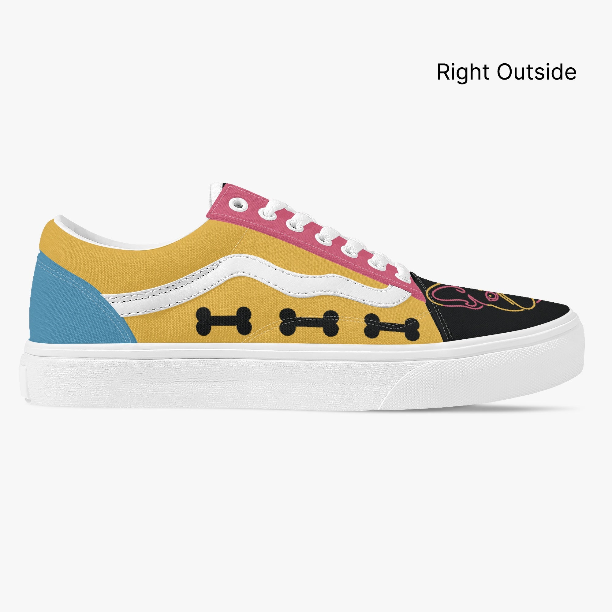 French Bulldog Lover Riley Trendy Low Top Canvas Sneakers Casual Footwear