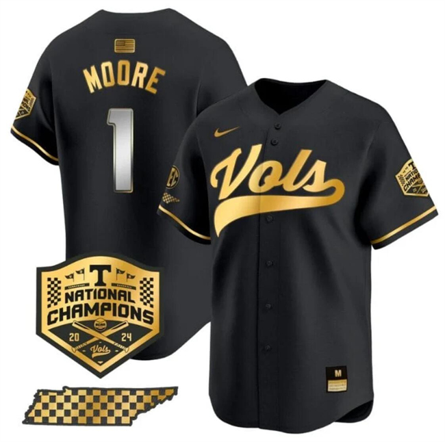 Men's None Black 2024 premium Christian Moore #1 game jersey Jersey