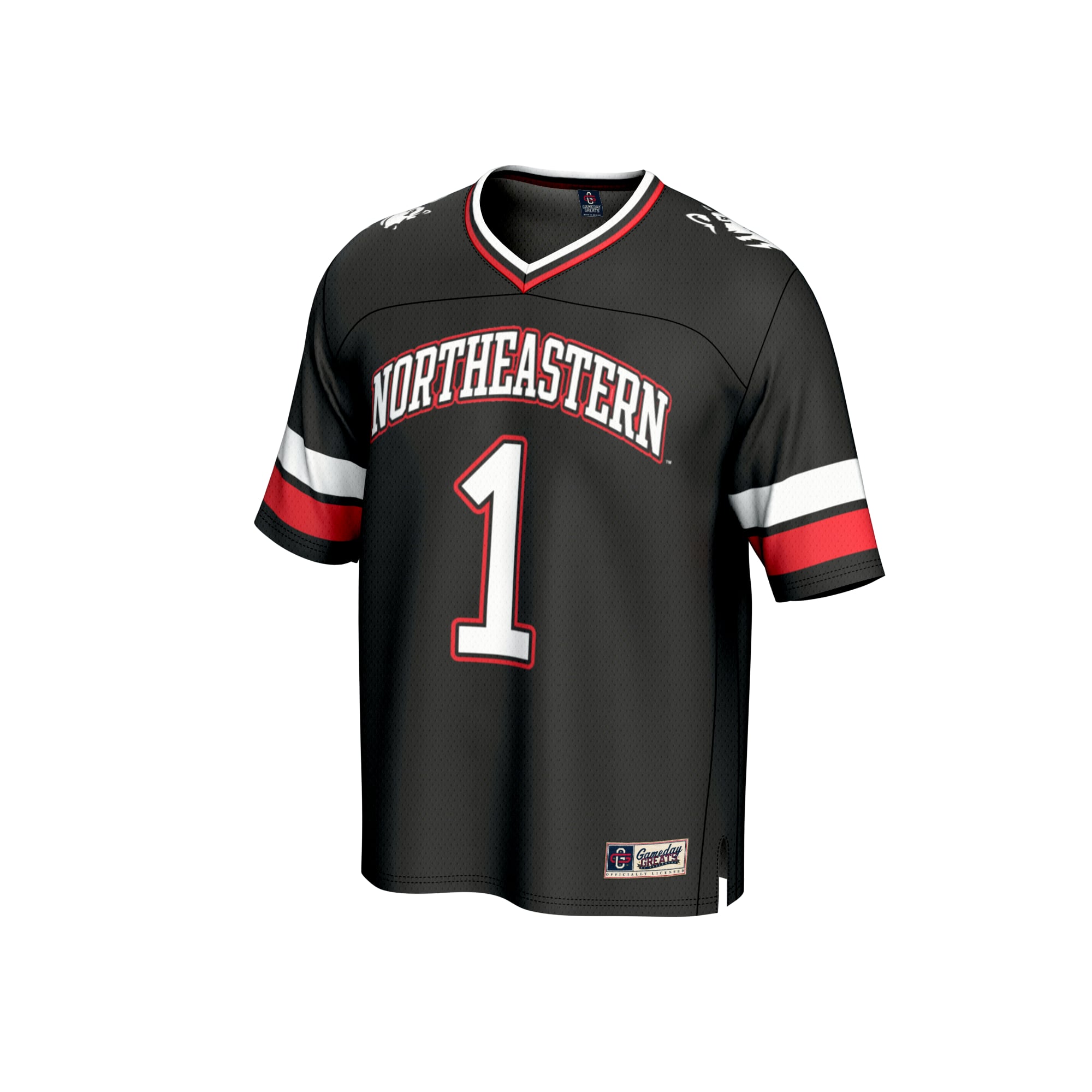 Unisex Black #1 Northeastern Huskies Lightweight Collegiate Football Fashion Jersey