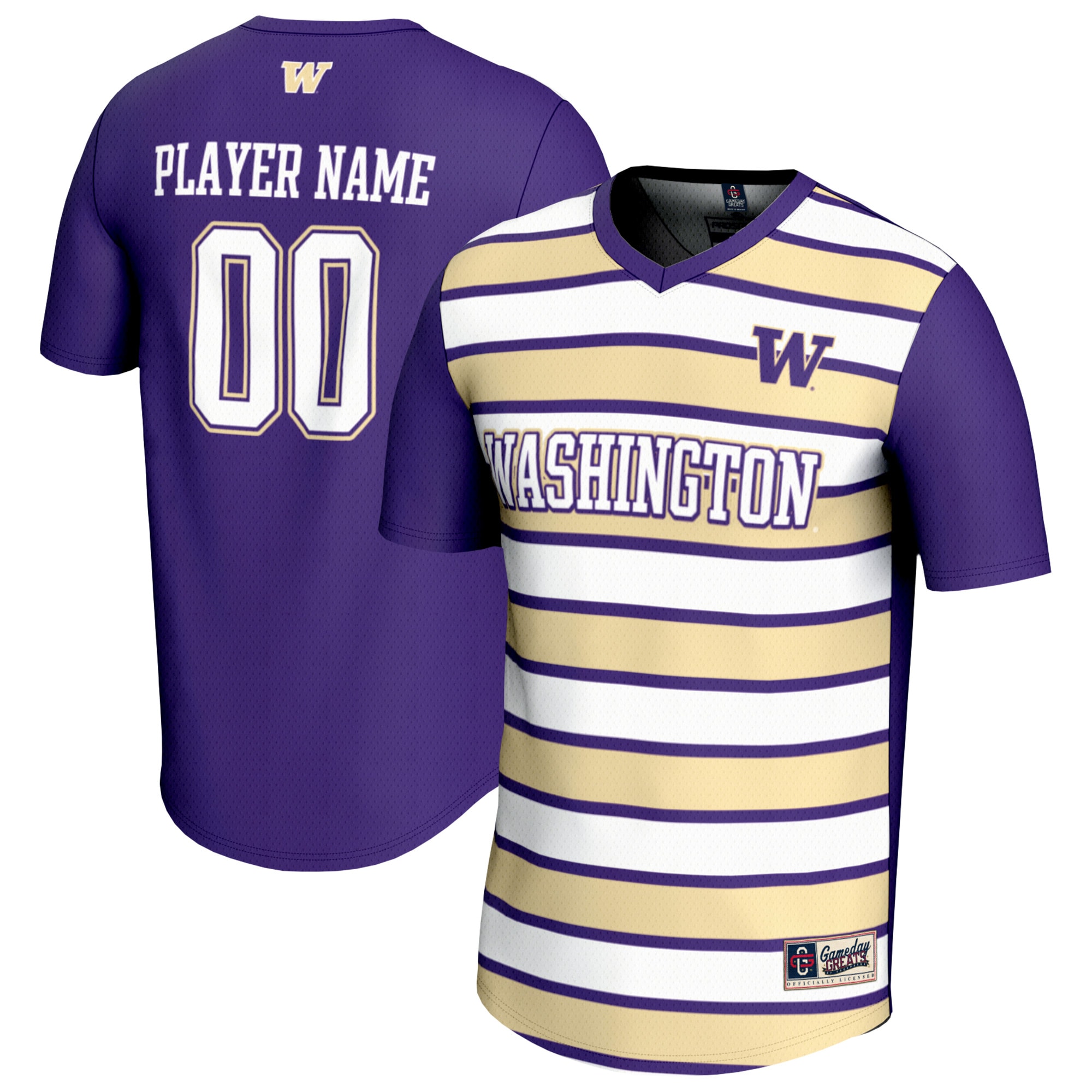 [LK] Washington Huskies GameDay Greats Unisex NIL Pick-A-Player Collegiate Women's Soccer Lightweight Fashion Jersey - Purple