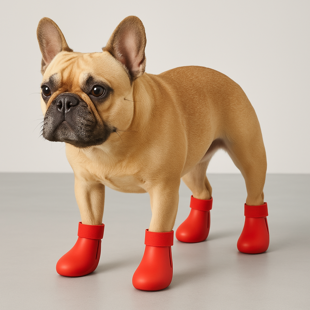 Pet-Lover French Bulldog Boots – Cute Non-slip Silicone Paw Protectio...