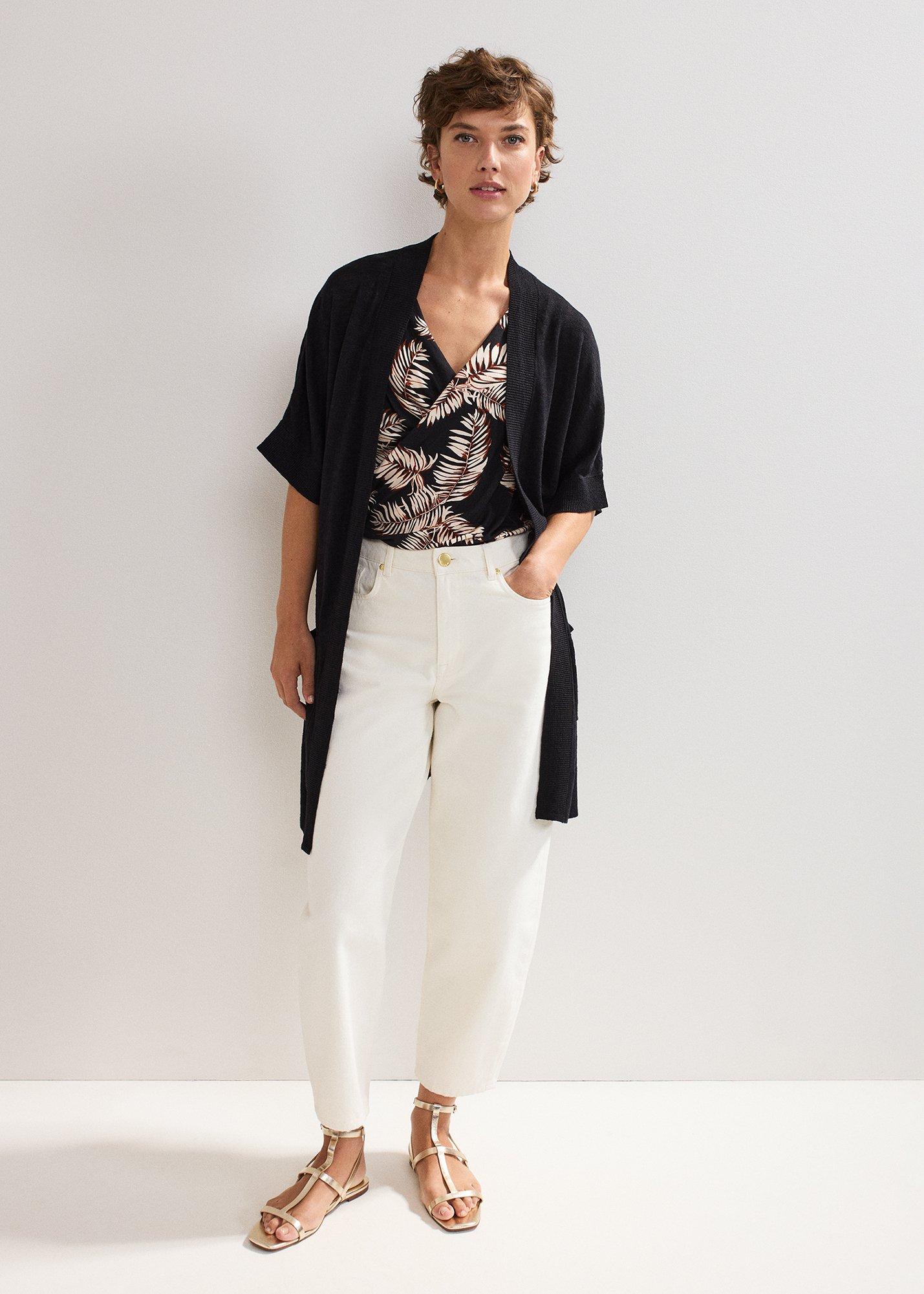 Sutton Printed Draped Top