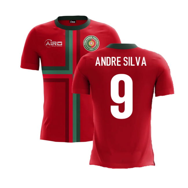 World 2025-2026 Portugal Airo Concept Home Shirt (Andre Silva 9)