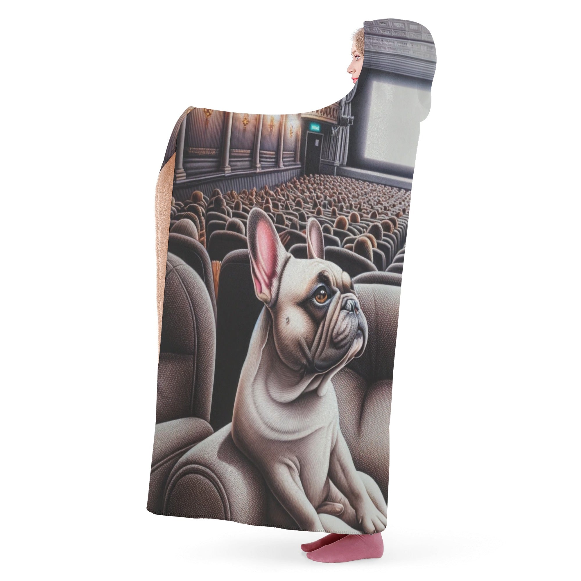 French Bulldog Diego Hooded Blanket Practical Pet Supply