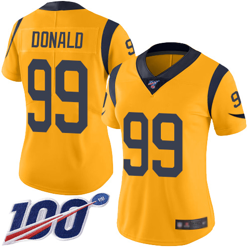 Authentic NFL LAR Rams #99 Aaron Donald Team Color Limited Jersey
