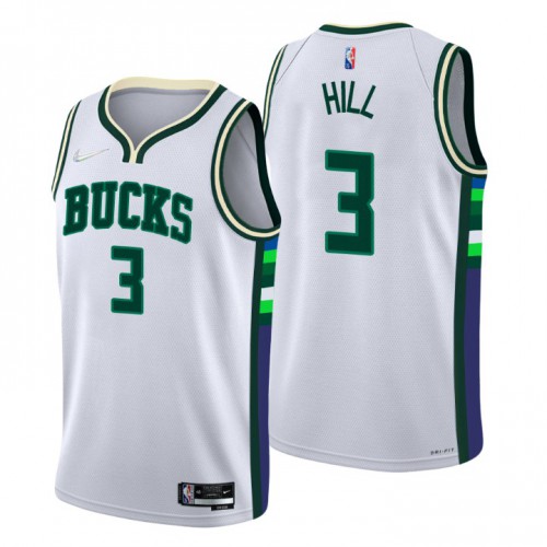 White Nike Milwaukee Bucks #3 Bucks Jersey - Quick-Dry Game Day Wear