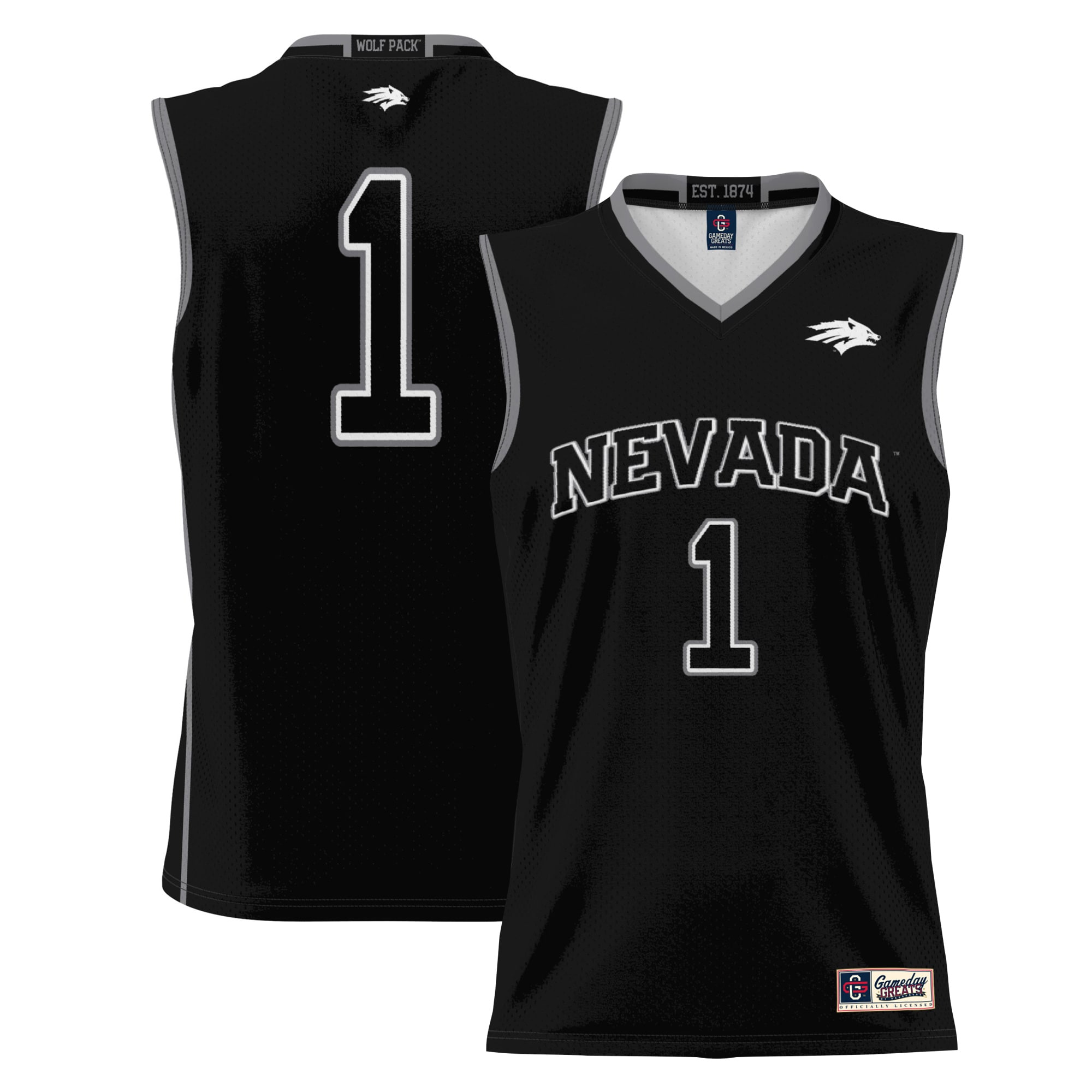 [NJP] Nevada Wolf Pack GameDay Greats Youth Lightweight Basketball Jersey - Black