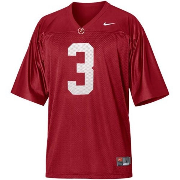 Men Alabama Crimson Tide #3 Trent Richardson Men Red V7a Jersey