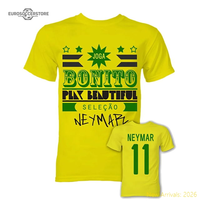 Neymar Vibrant Yellow Joga National Teams Bonito Football Tee