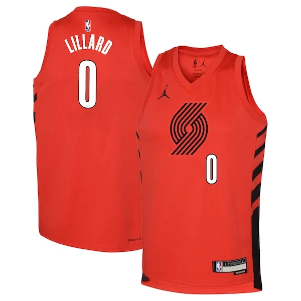 Damian Lillard POR Swingman Jersey - high-quality classic - Red