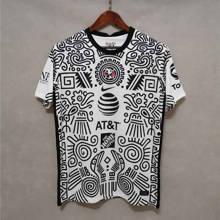 Club America 20-21 BlackWhite Training Shirt - Official Replica 14036