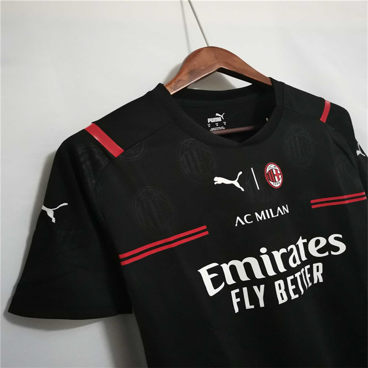 AC Milan 21-22 Away Black Soccer Jersey Football Shirt - Official