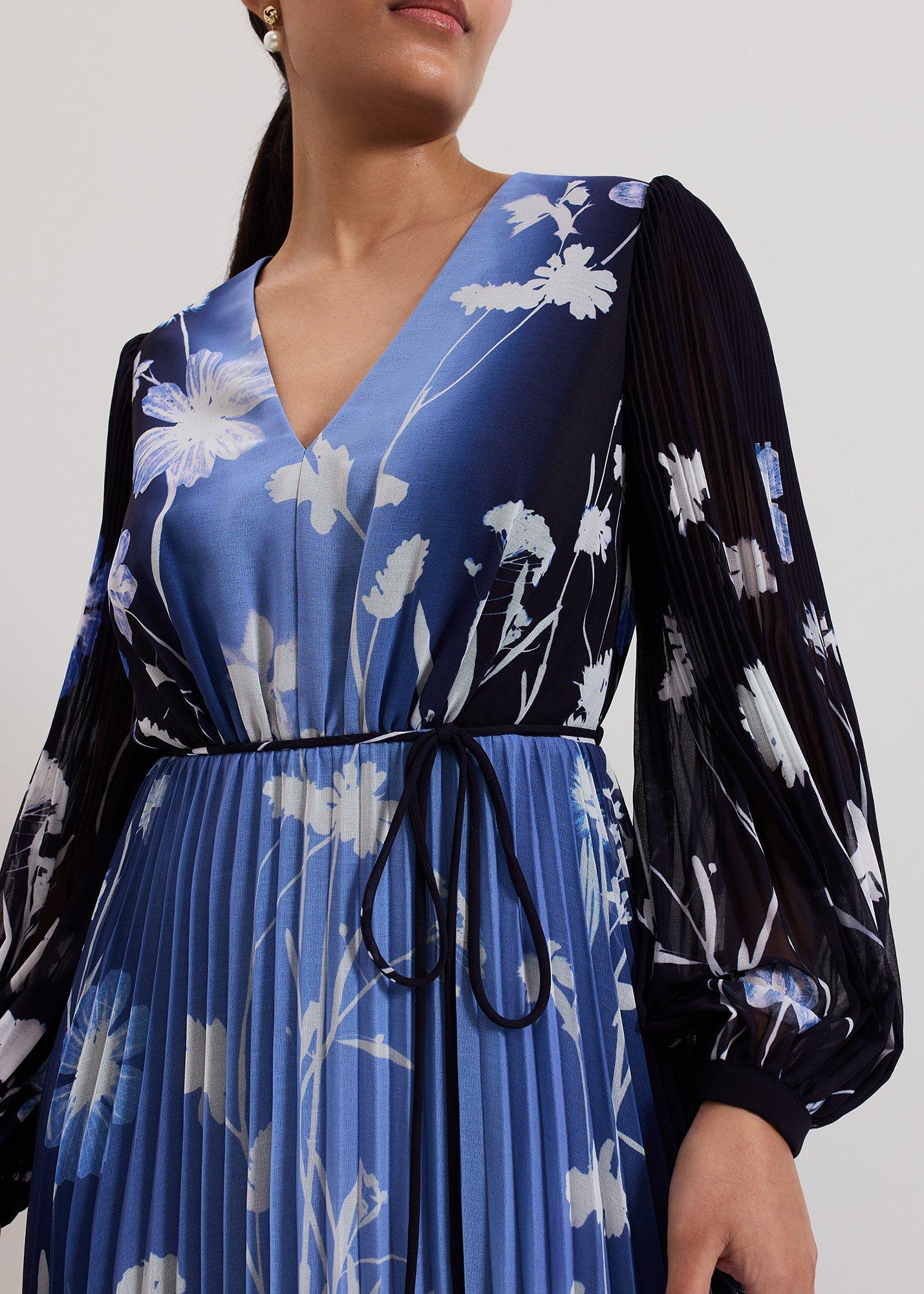 Petite Annie floral Ombre Print Maxi Dress