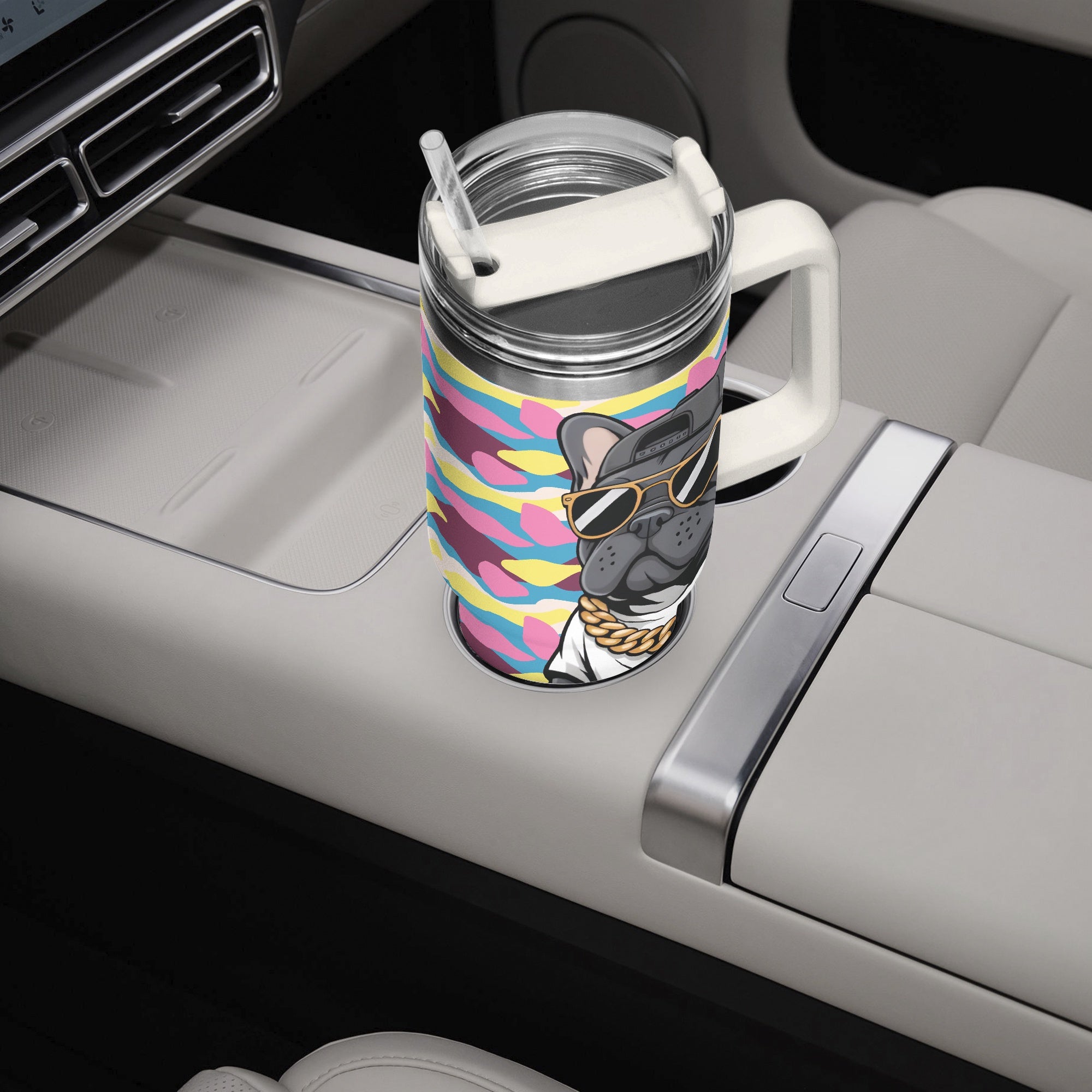 French Bulldog Gracie Car Tumbler Cup Essential Dog Supply