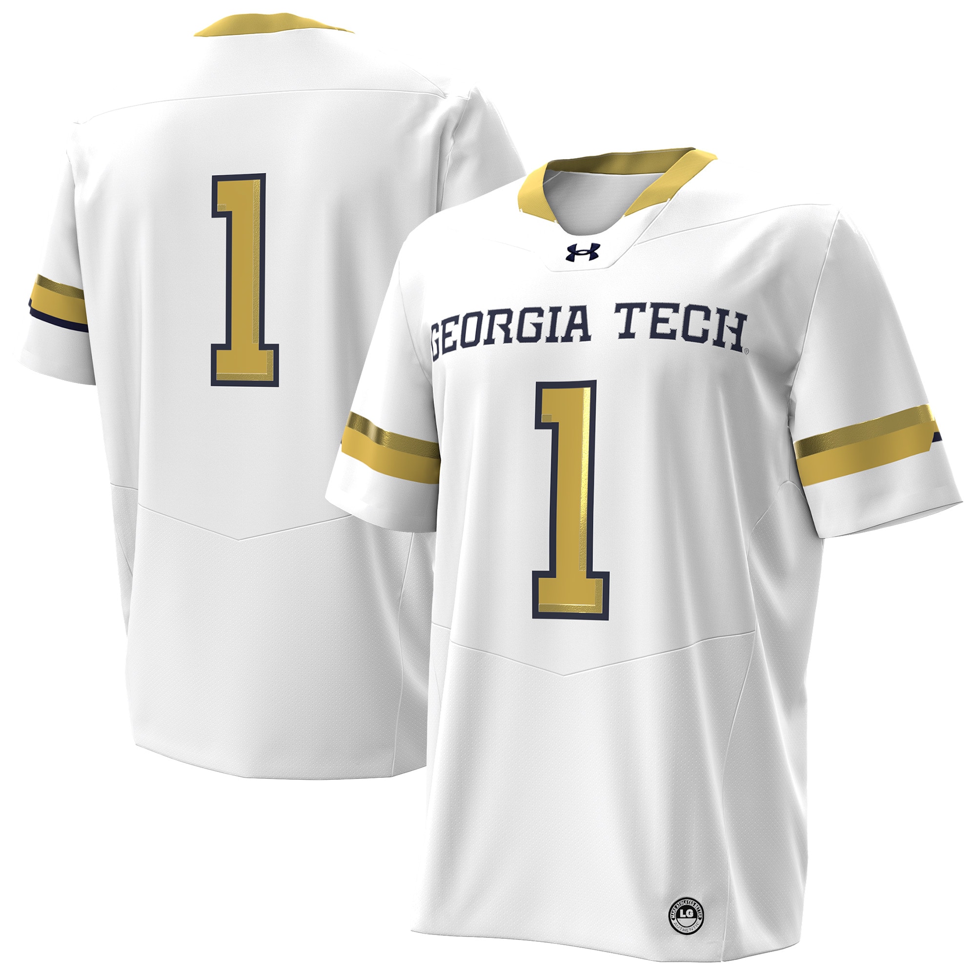 #1 Georgia Tech Yellow Jackets Away Replica 26/27 Football Jersey - White