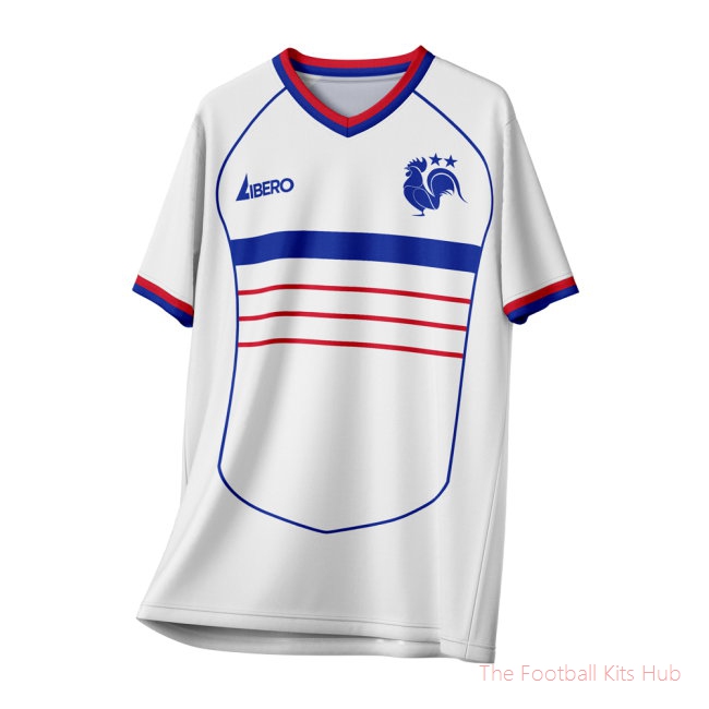 France 1998 Away Vintage Style Concept Shirt Adult Short Sleeve