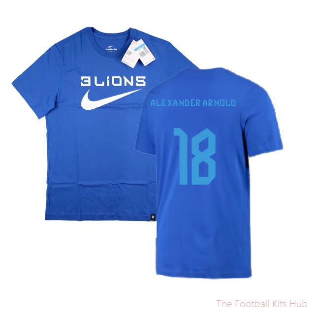 2022-2023 England Three Lions Tee (Blue) (Alexander Arnold 18)