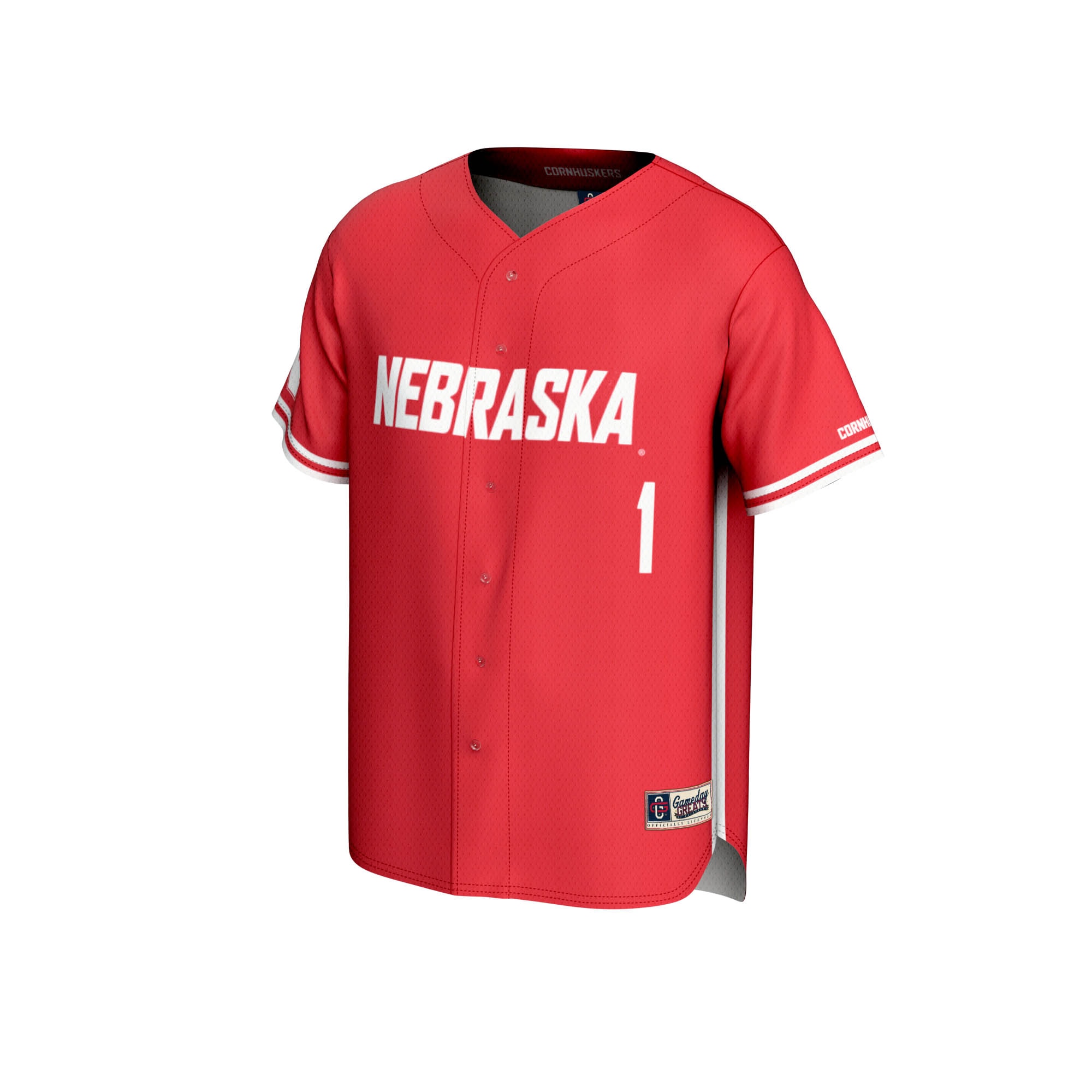 [DDG] Nebraska Huskers GameDay Greats Youth Lightweight Baseball Jersey - Scarlet