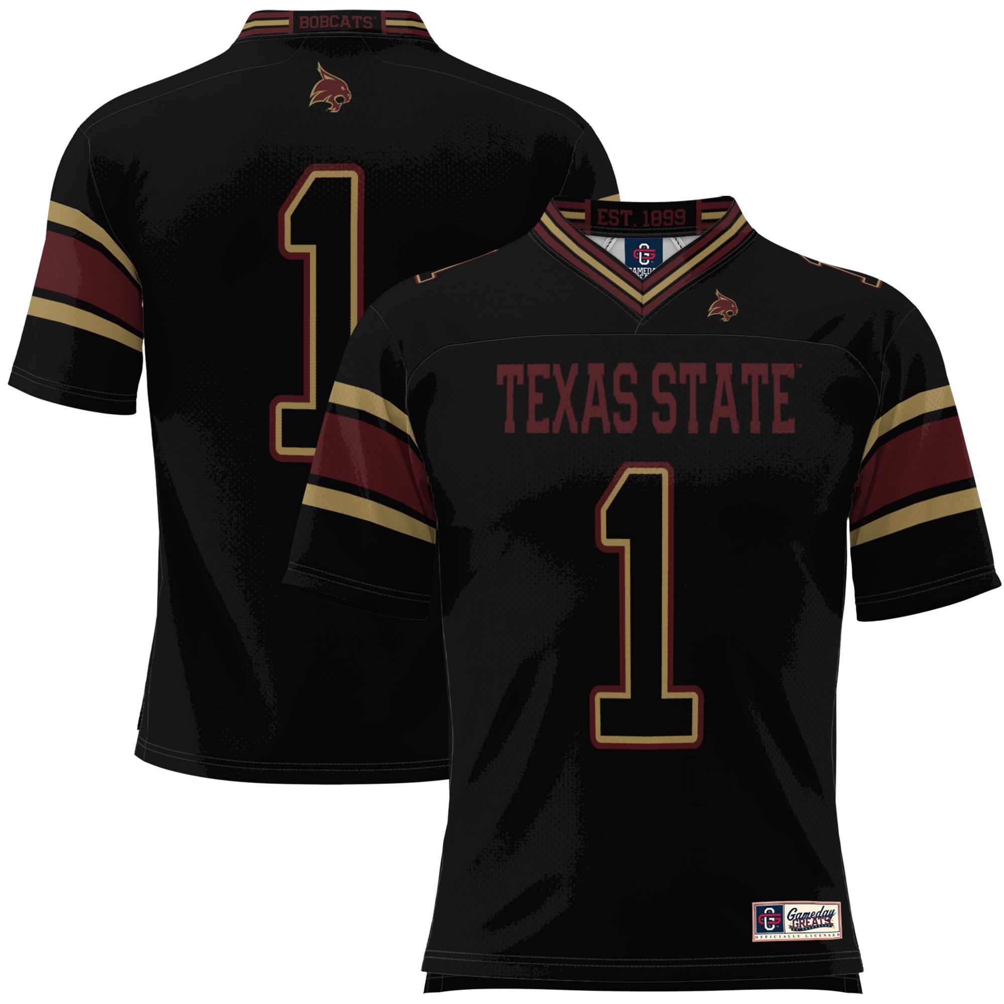#1 Texas State Bobcats GameDay Greats Youth 26/27 Football Jersey - Black