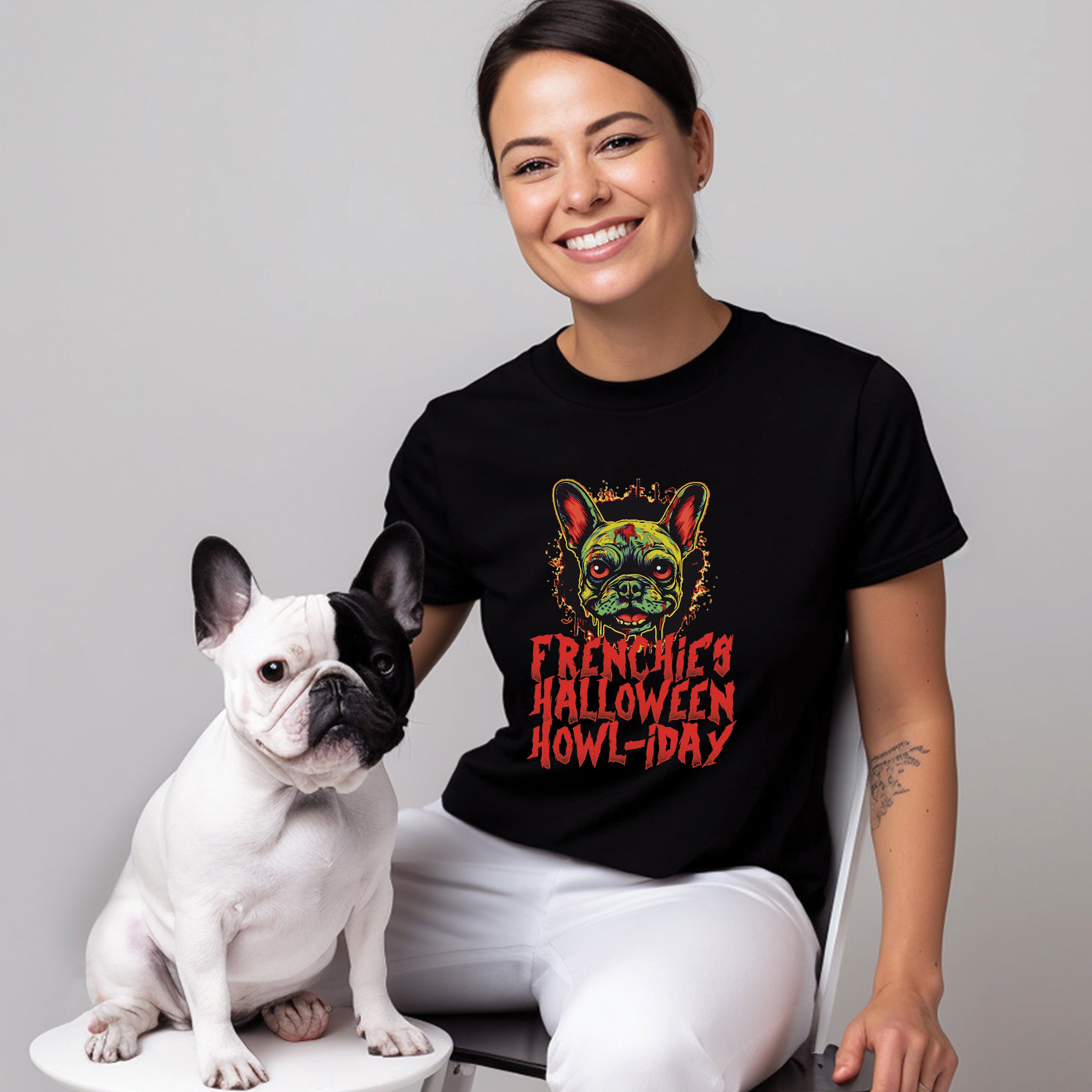Frenchie Zombie - Dog Owner Unisex T-shirt Frenchie Themed Wear