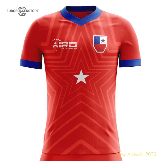 Chile Children 2025 Home Jersey Shirt Football Fan For Football Fans