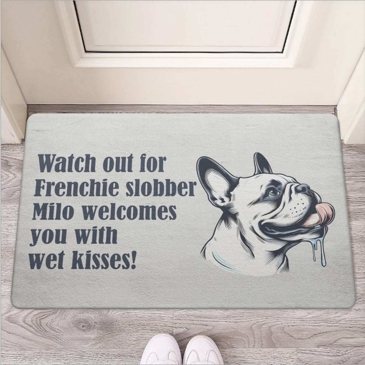 Doormat With Frenchie Name - Comfortable Doormat For Frenchie Pups