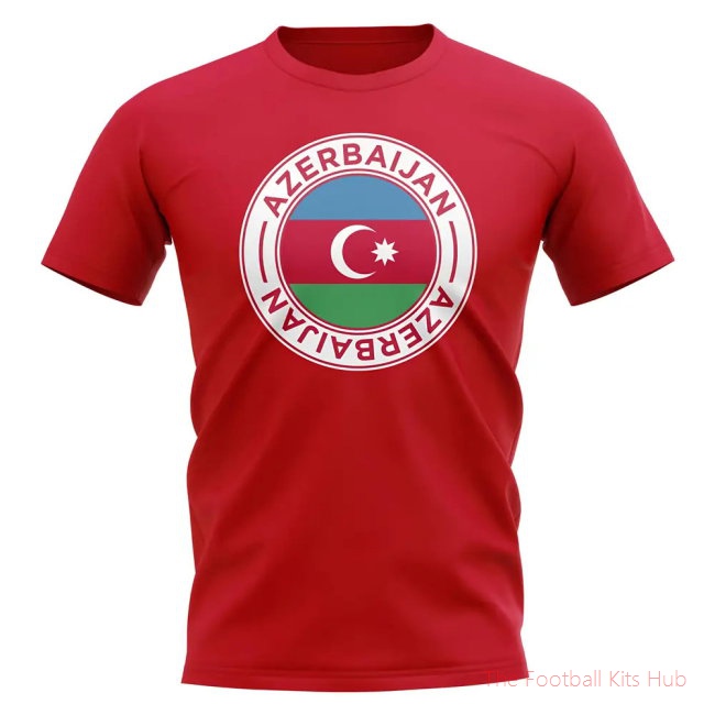 Azerbaijan Football Badge T-Shirt (Red)