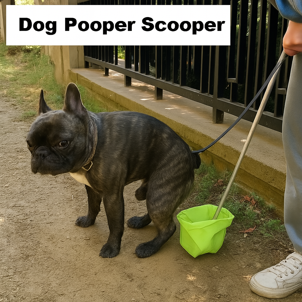 French Bulldog Poopal Frenchie Poop Scoop – Steel Long Handle Waste