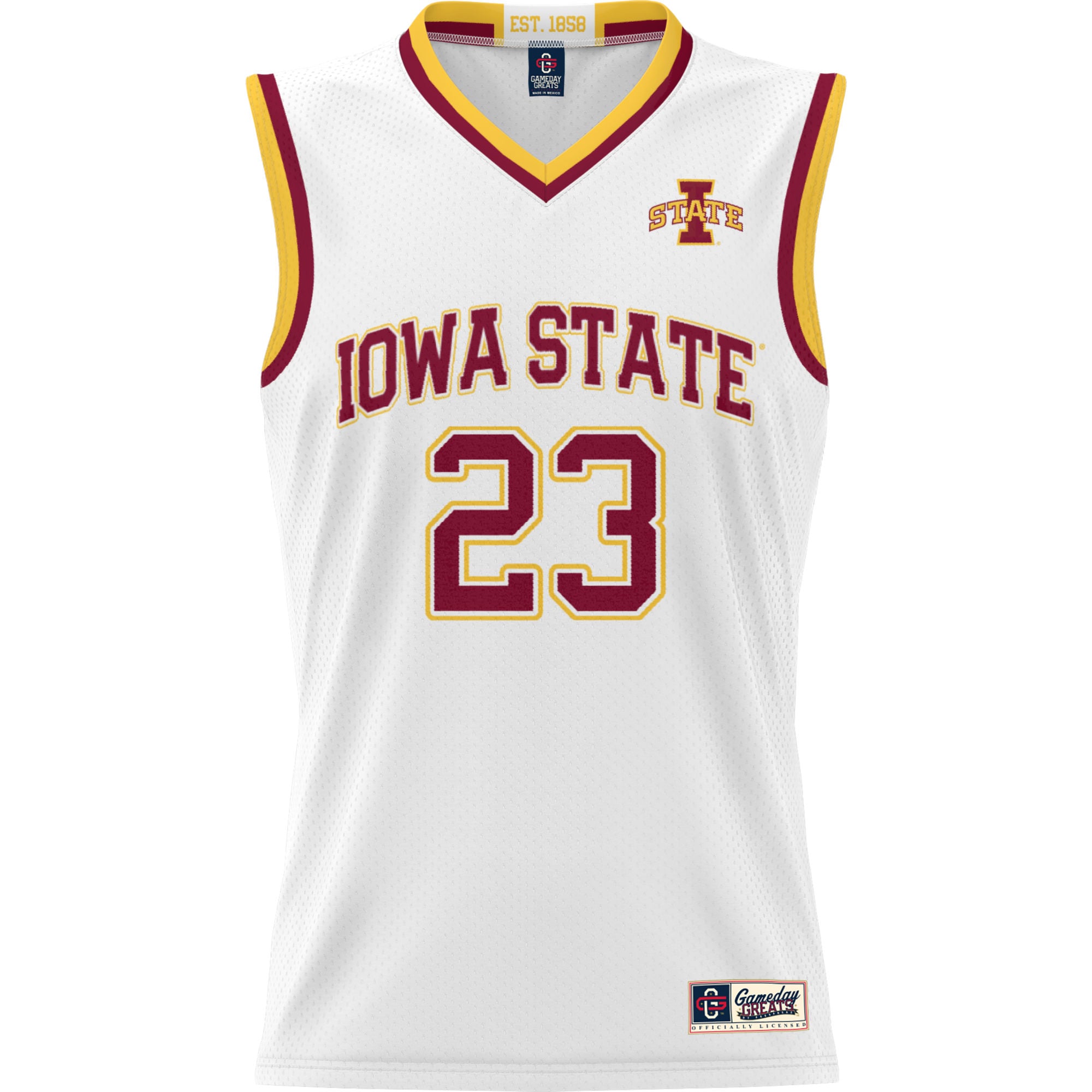 #23 Iowa State Cyclones GameDay Greats Unisex Lightweight Basketball Jersey - White