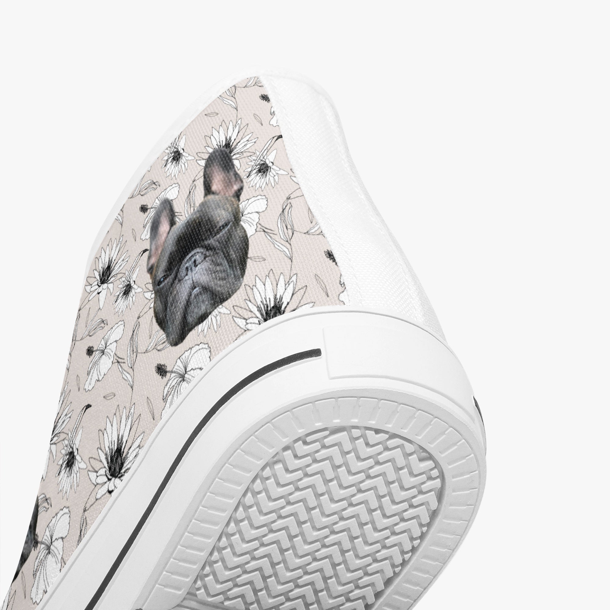 French Bulldog Lover Bebe Personalized Classic High Top Canvas Shoes Casual Footwear