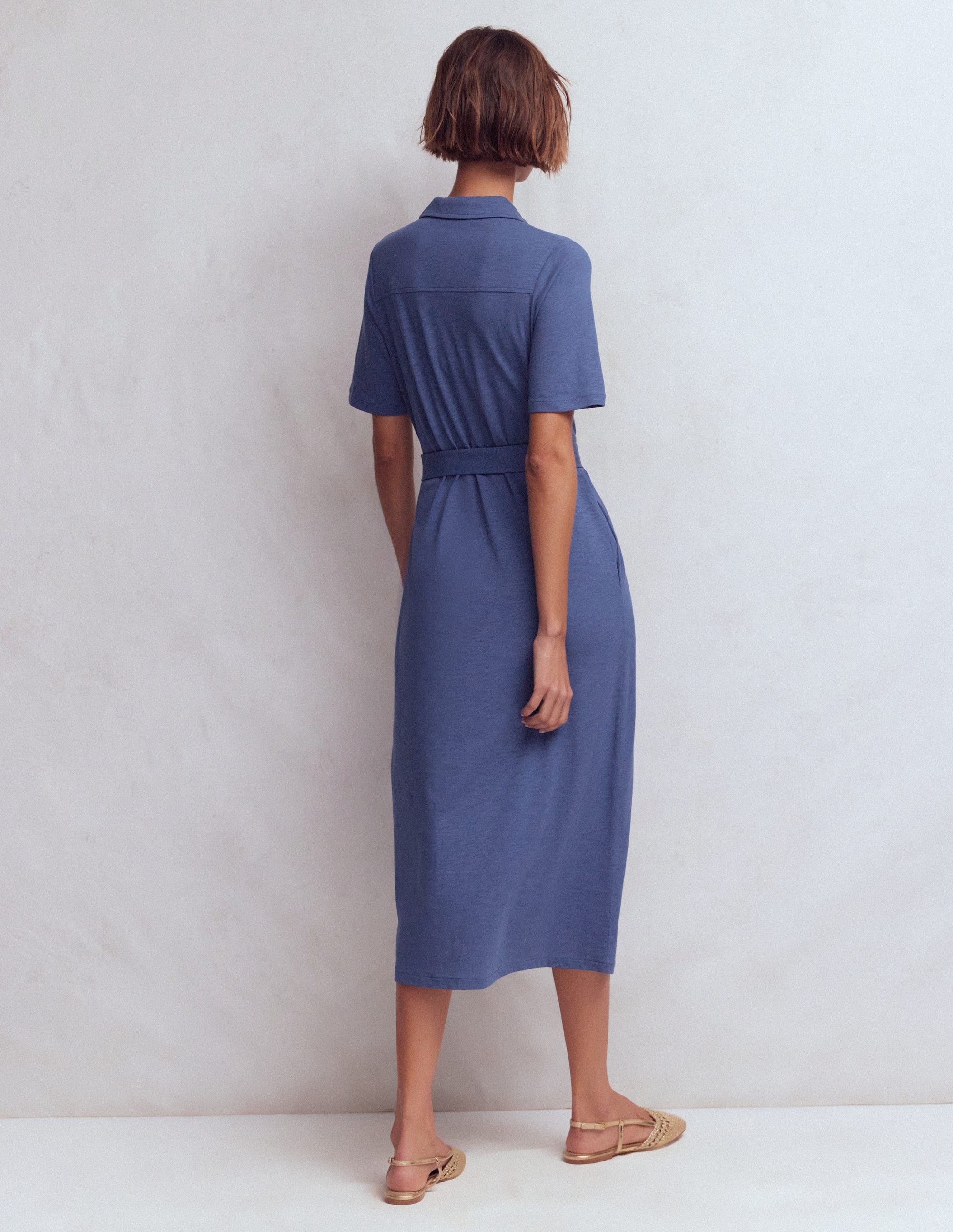 Mavis Midi Jersey Shirt Dress