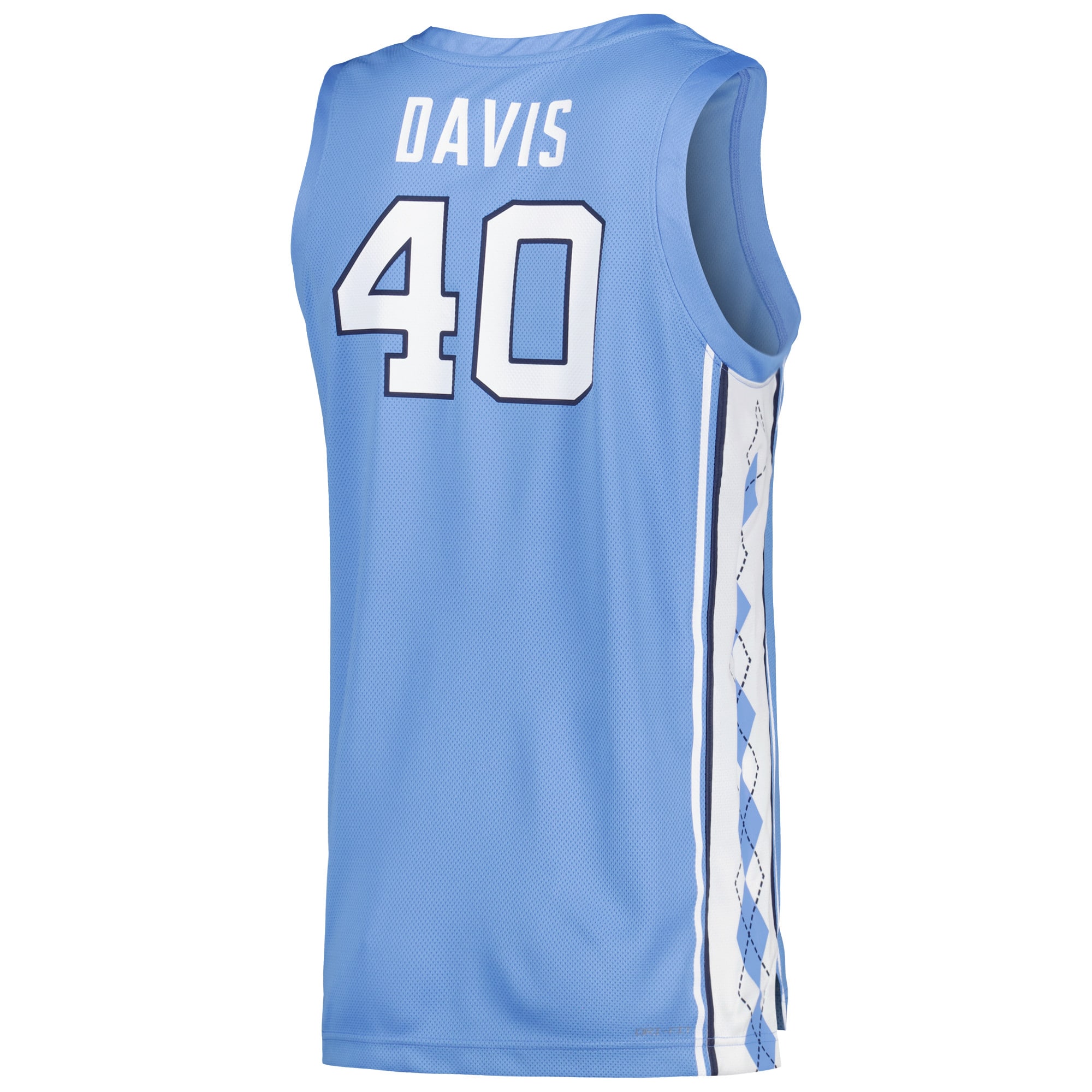 [NJP] Hubert Davis North Carolina Tar Heels Replica Basketball Player Jersey - Carolina Blue