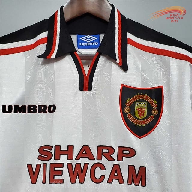 Manchester United 97-99 Away White Football Kit