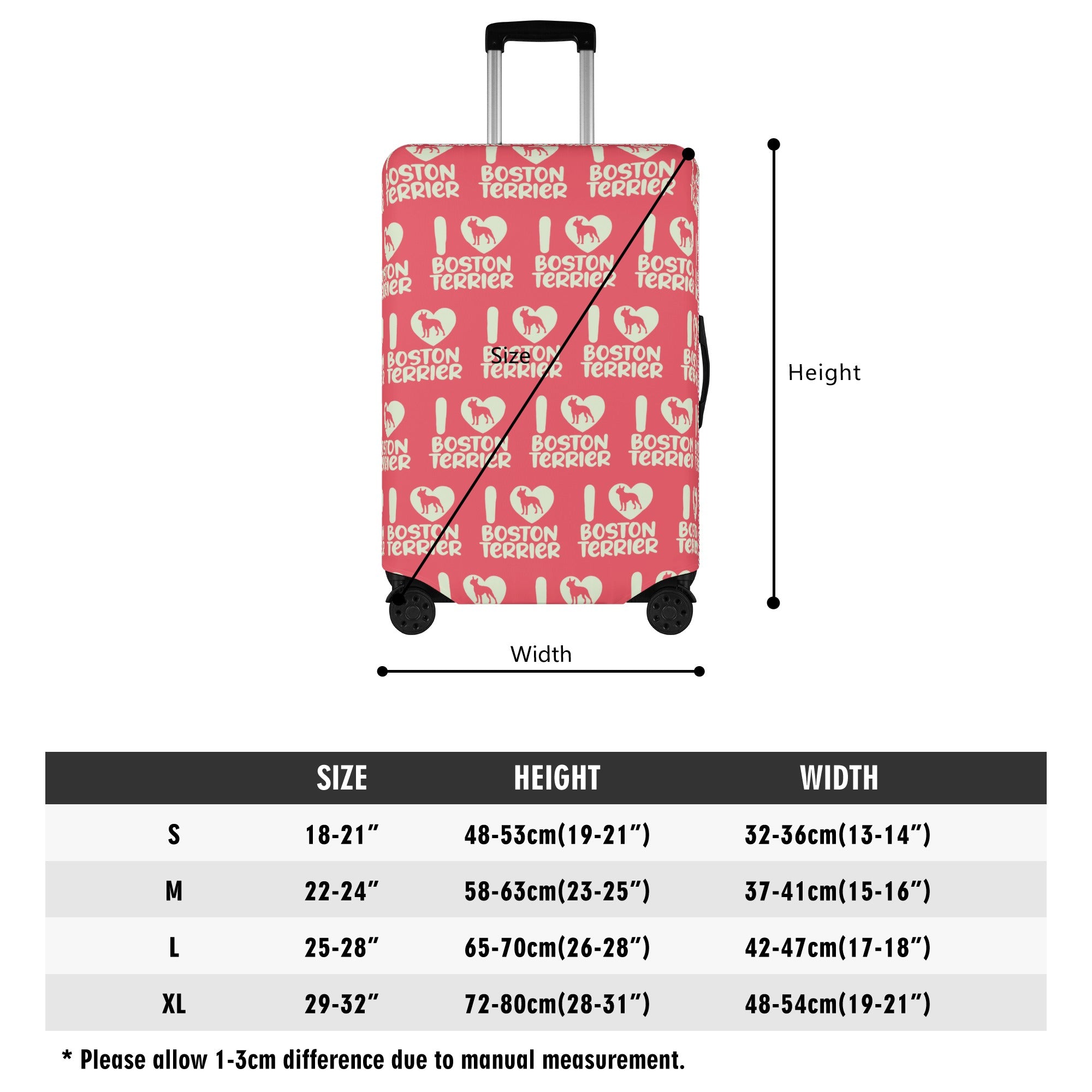 French Bulldog Pearl Luggage Cover For Boston Terrier Lovers Durable Dog Item