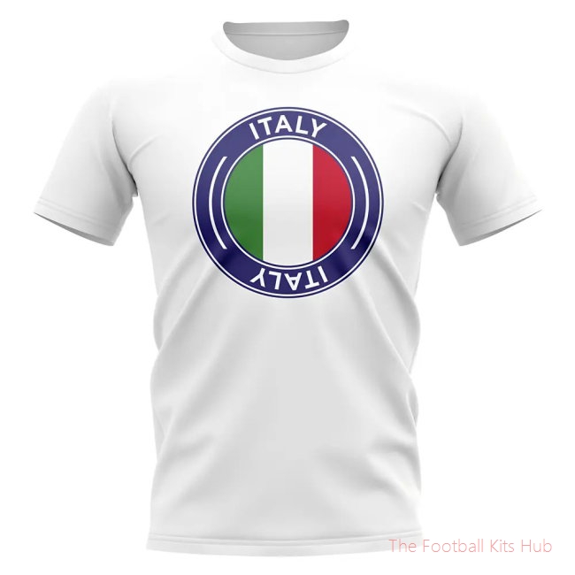 Italy Football Badge T-Shirt (White)