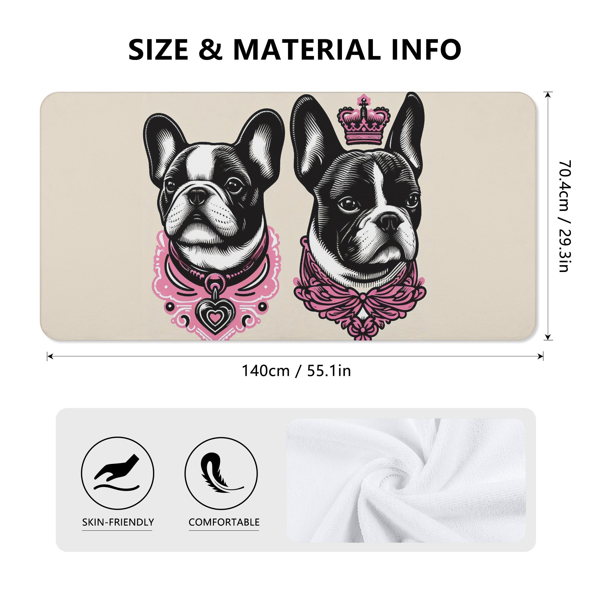 French Bulldog Mia Bath Towel Cute Frenchie Essential