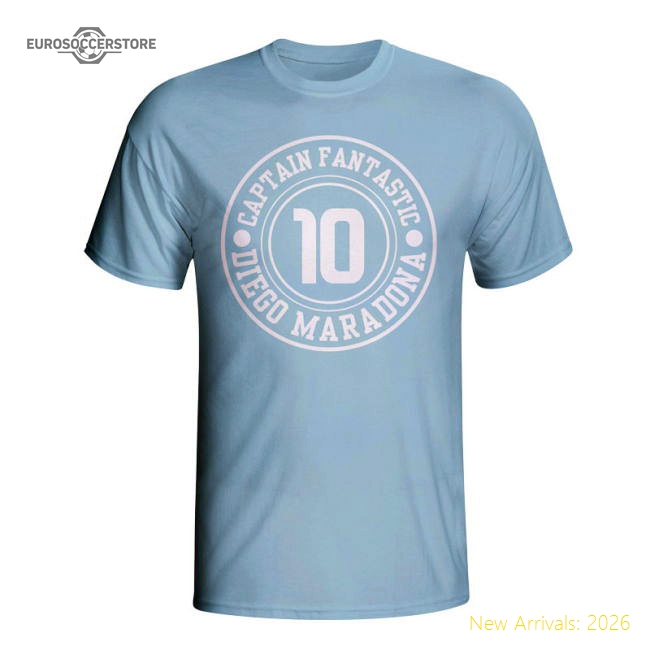 Diego Maradona La Albiceleste Captain Fantastic T-shirt (sky Blue)