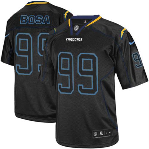 NFL A C Chargers #99 Joey Bosa Black Lights Out Jersey - Authentic ...